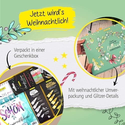 Online 5x Fineliner Schwarz wasserbeständig | mit Brush Pen und Kalligrafie-Spitze | Black Handlettering-Set | Tuschesti