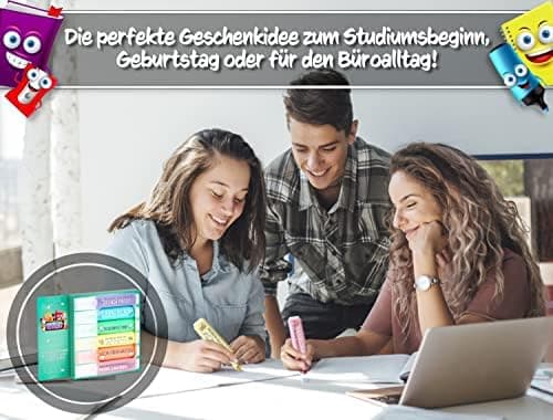 6x Pastell Textmarker - das motivierend lustige Textmarker Set zum Lernen und Markieren ist das Geschenk für Studenten,