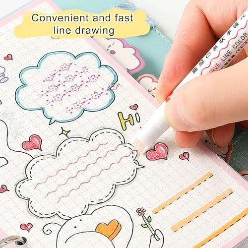 20 Stück Bunter Highlighter für Notizen und Zeichnung, Mehrere Farben 0.5mm Schnelltrocknende Tinte Markierstift Verwend