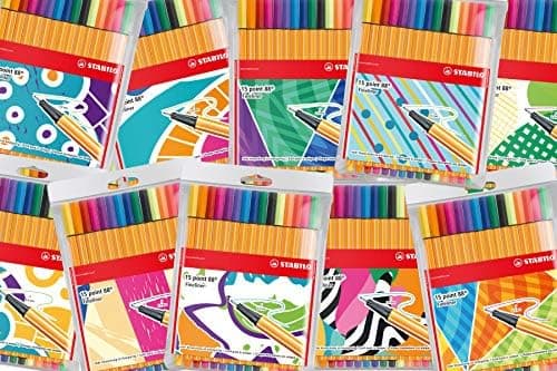 STABILO Fineliner point 88-15er Pack Standardfarben für Schüle und Büro
