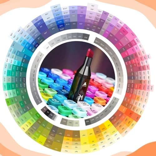 Alkohol Marker Set 40 Farben Dicke und Dünne, Permanent-Kunstmarker mit Filzstiften, Tragetasche zur Zeichnung und Gest