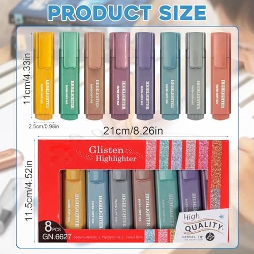 Mini Textmarker Set 30 Stück, Macaron Farben, Ideal für Schule und Büro
| Mini Textmarker Set 30 Stück, Eis-am-Stiel De