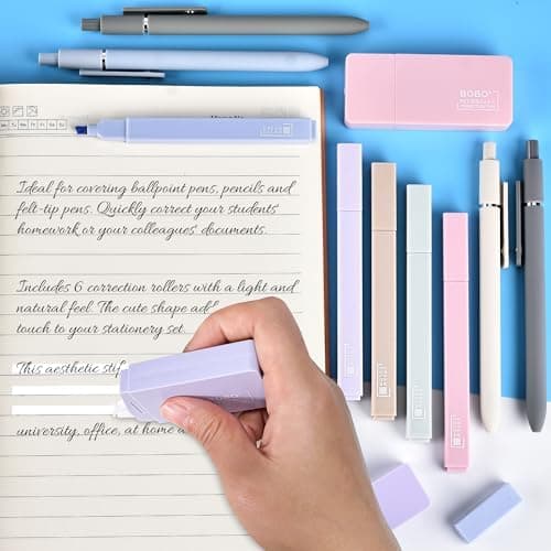 17 Textmarker Pastell Set für Journal und Büro - Aesthetic Bible Highlighter und Fineliner für Bibel und Schulbedarf
|