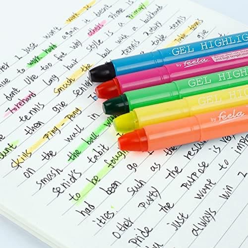 Feela Bibel Textmarker Set, 8-Farben Highlighter Pen, ungiftig und hochwertig für Bibelhervorhebung und Notizen im Büro