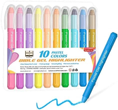 Shuttle Art 12 bunte Bibelmarker für Hervorheben auf dünnem Papier Global Recycled Standard
Shuttle Art 12 bunte Bibelma