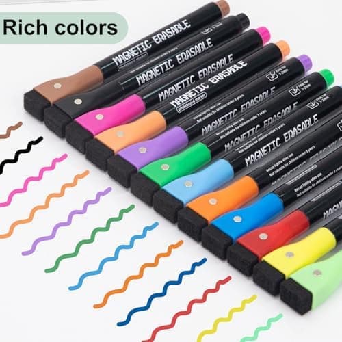 Whiteboard Marker 10 Stück Schwarz Abwischbar Schule Büro
| Magnetisch Whiteboard Stifte 10 Stück Schule Zuhause
| Abwi