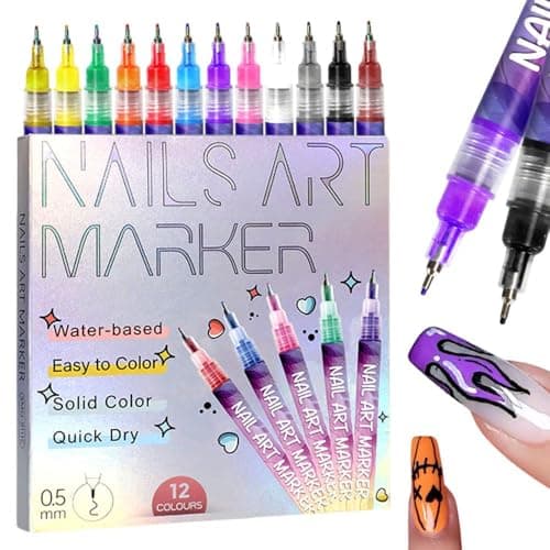 12 Farben 3D Nagellackstift Set für Nagelkunst und Grafii, DIY-Werkzeuge für Expertinnen und Anfänger (1-SET)

12 Farben