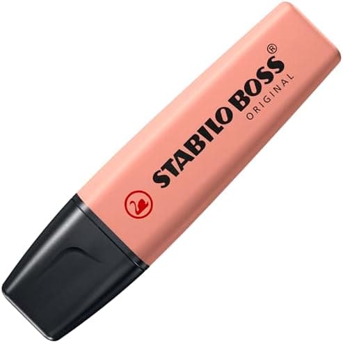 STABILO Textmarker BOSS ORIGINAL NatureCOLORS - 6er Pack - Farbige Markierer für Künstler und Designern - Dickes Marker