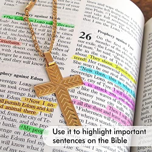 Feela Bibel Textmarker Set, 8-Farben Highlighter Pen, ungiftig und hochwertig für Bibelhervorhebung und Notizen im Büro