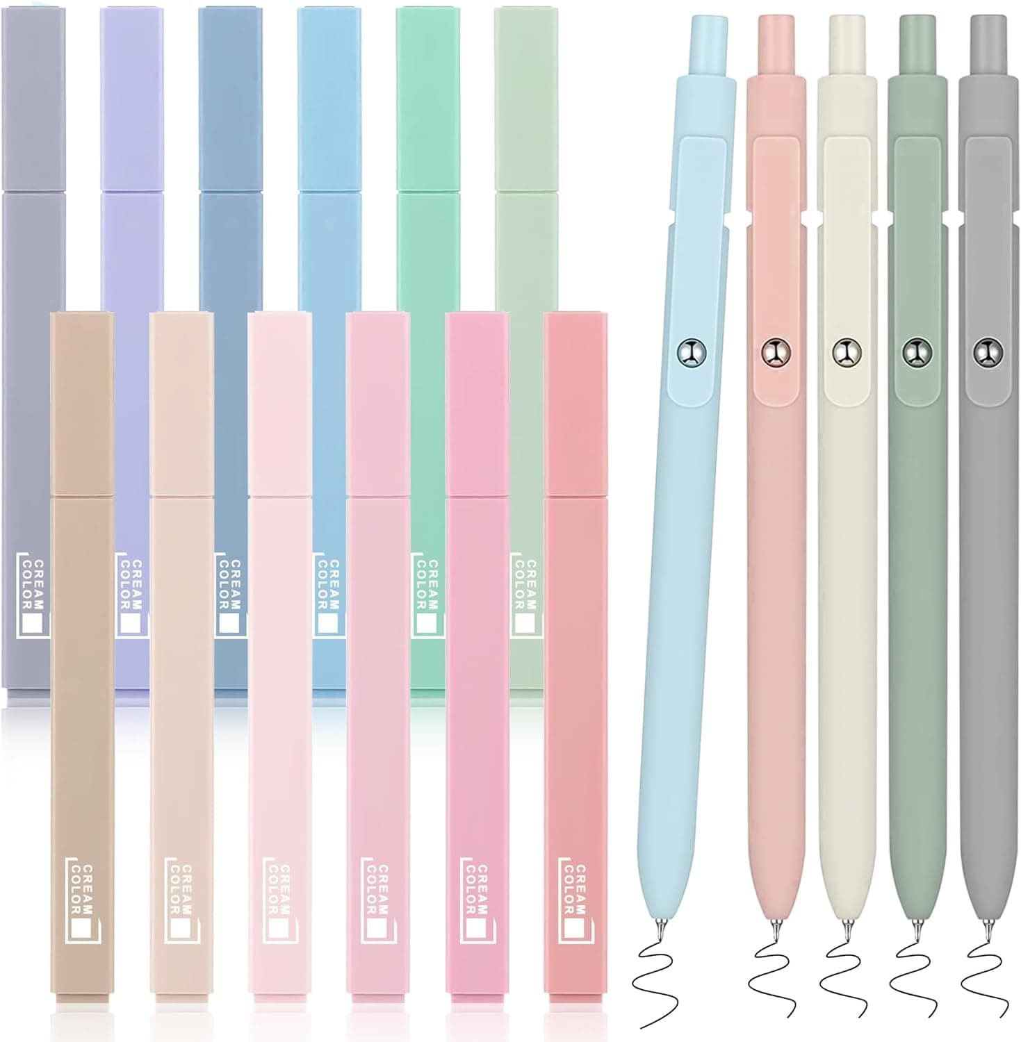 17 Textmarker Pastell Set für Journal und Büro - Aesthetic Bible Highlighter und Fineliner für Bibel und Schulbedarf
|