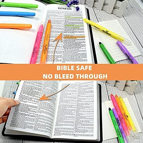YISAN Gel Textmarker - Bibelmarker Stifte für Christen, Bibel Highlighter, Markerstifte Set, 8 Farben - Bibelnmarkierung