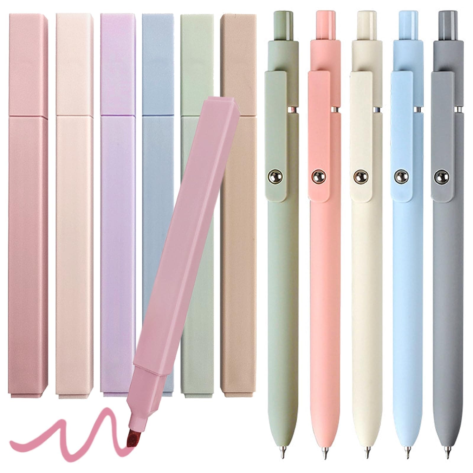 Aesthetic Gelstifte Textmarker Pastell Set Noir für Bibelschulen und Büro
| No Bleed Dry Fast Highlighter Pastell Set f