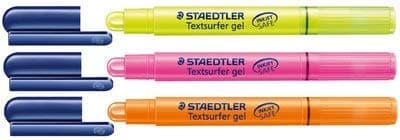 Staedtler Textmarker Textsurfer gel 3er Set + Markers + Schler + Büro + Übersichtliche Farben + 36 Farben + Gel-Tinte +