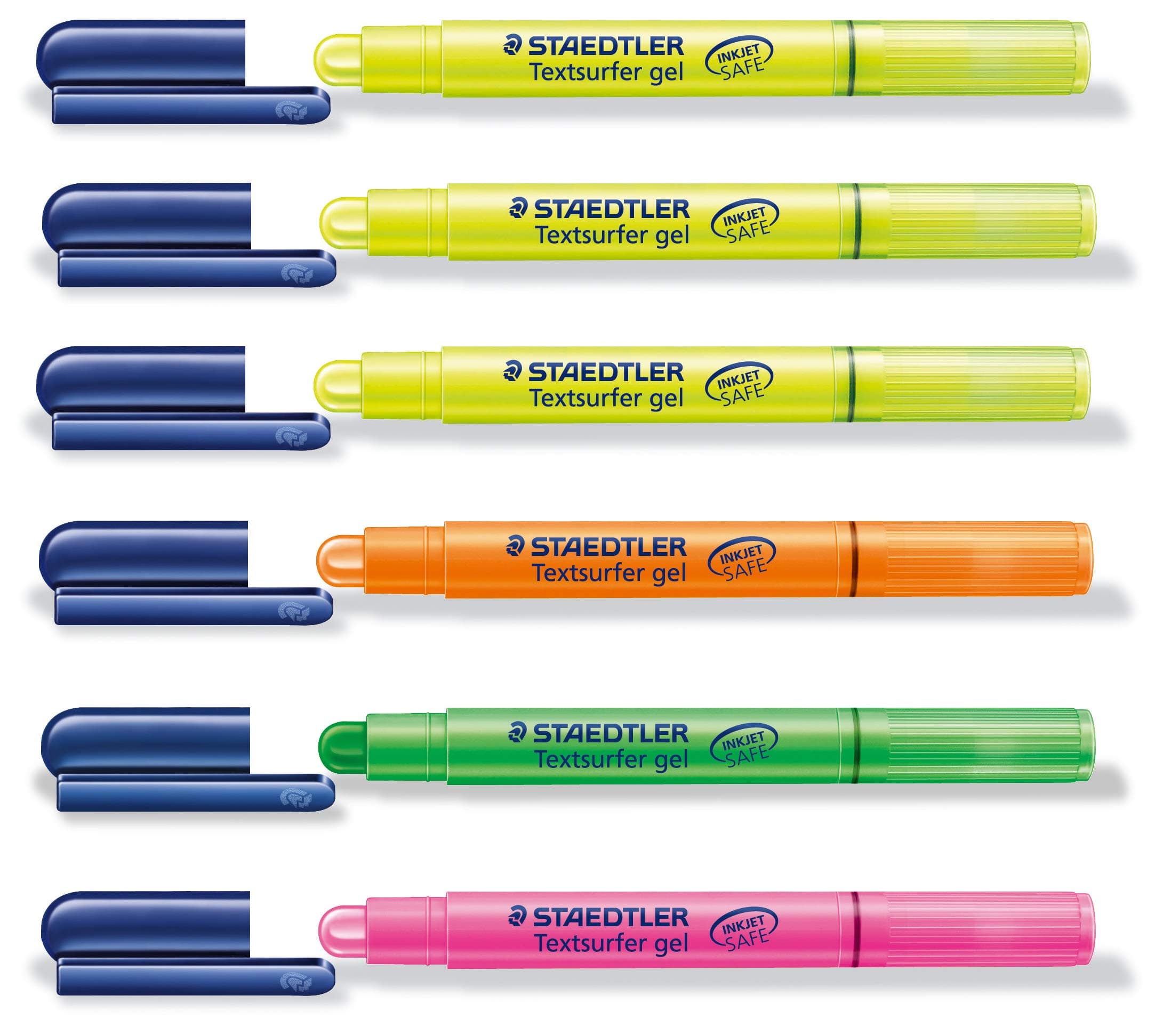 STAEDTLER Textmarker Textsurfer gel | Farbenhaltig | Schueler und Lehrer | Schule und Büro | Langlebhreich | 6 Stifte |