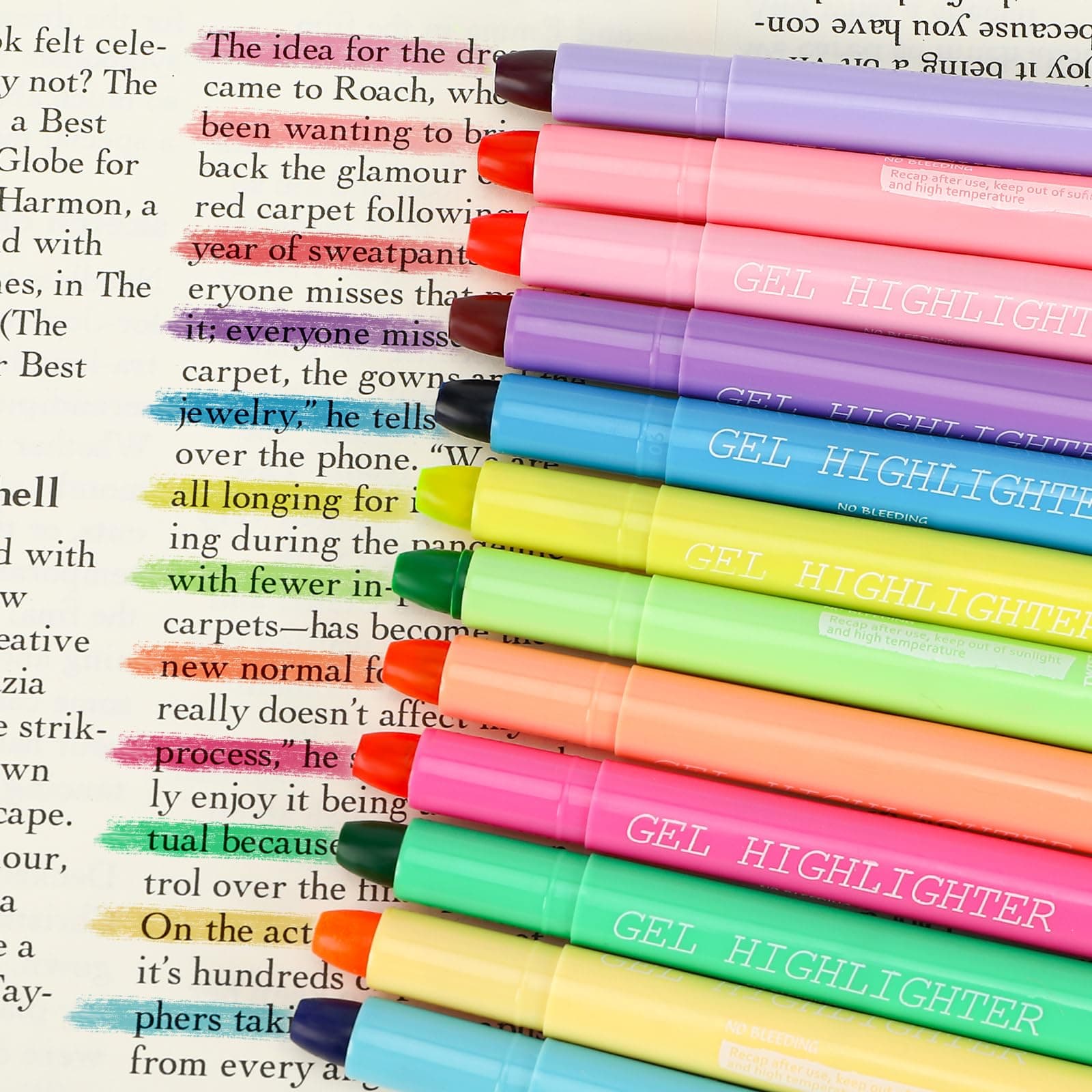 12er Pack Mehrfarbige Gel Marker für Bibeltexte und Versmarkierung